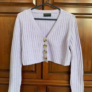 UO Lavender Cropped Cardigan